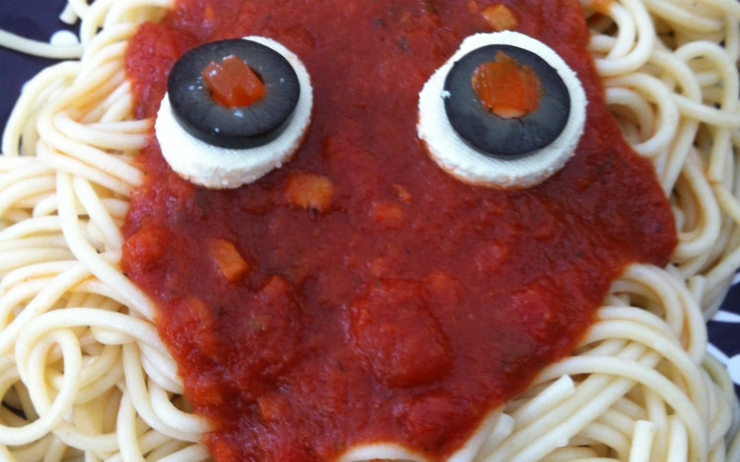 Espaguetis con ojos